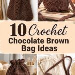 Crochet Chocolate Brown Bag Ideas