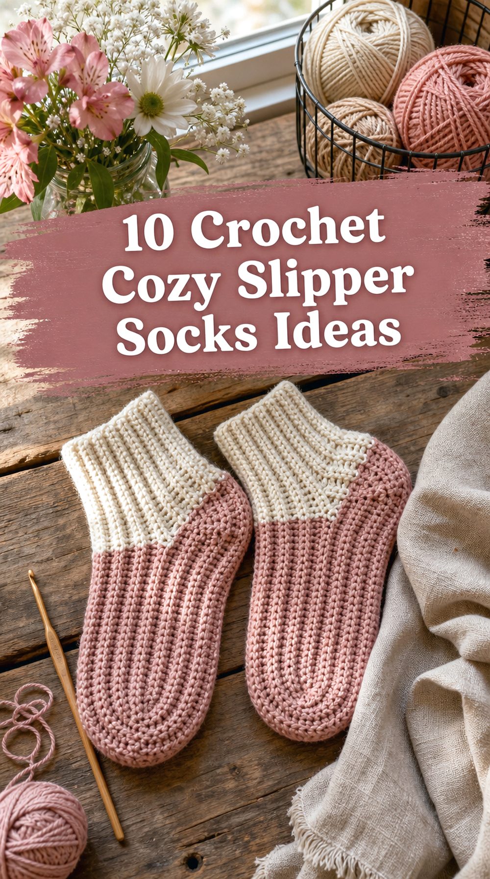 Crochet Cozy Slipper Socks Ideas