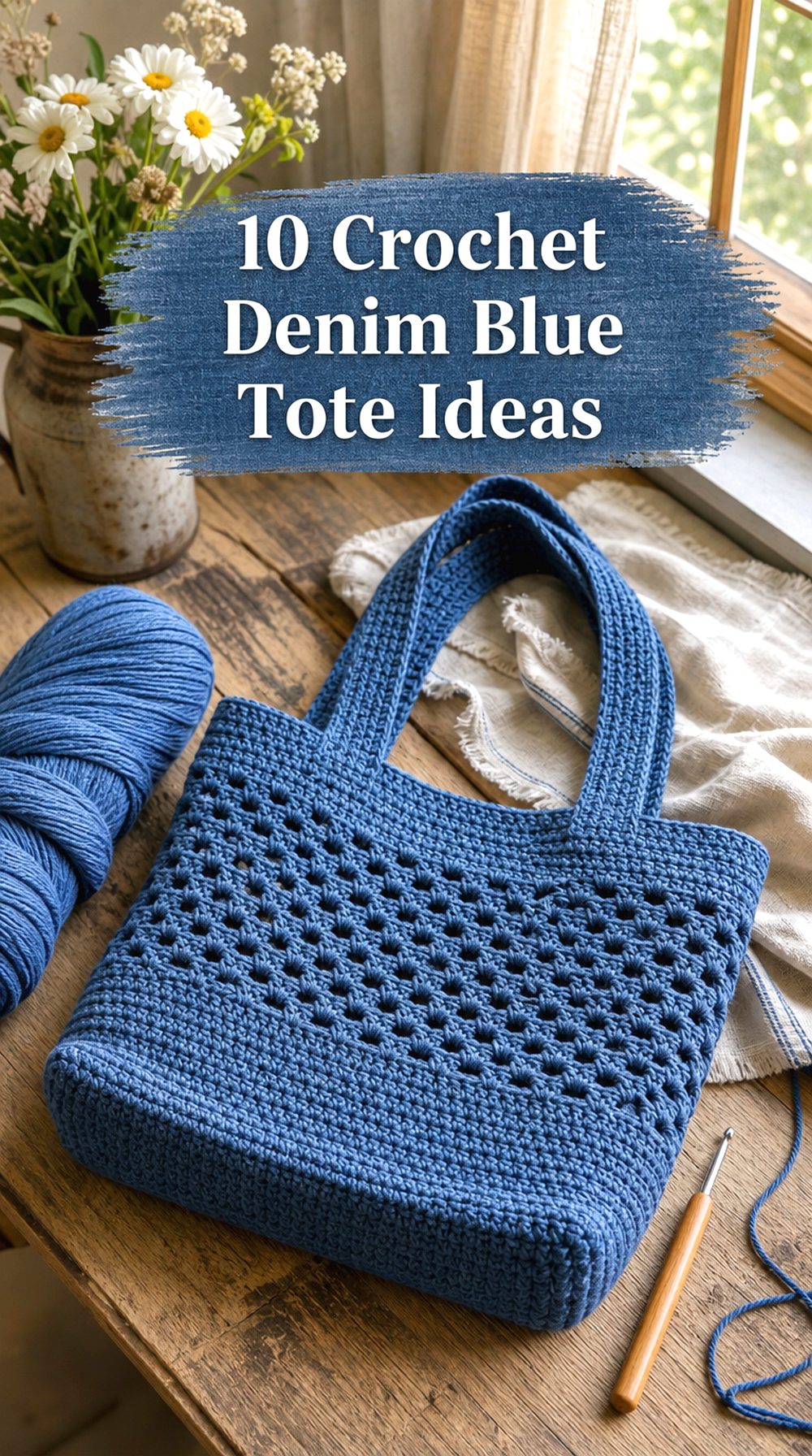Crochet Denim Blue Tote Ideas