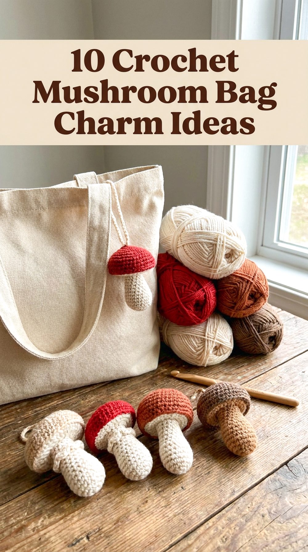 Crochet Mushroom Bag Charm Ideas