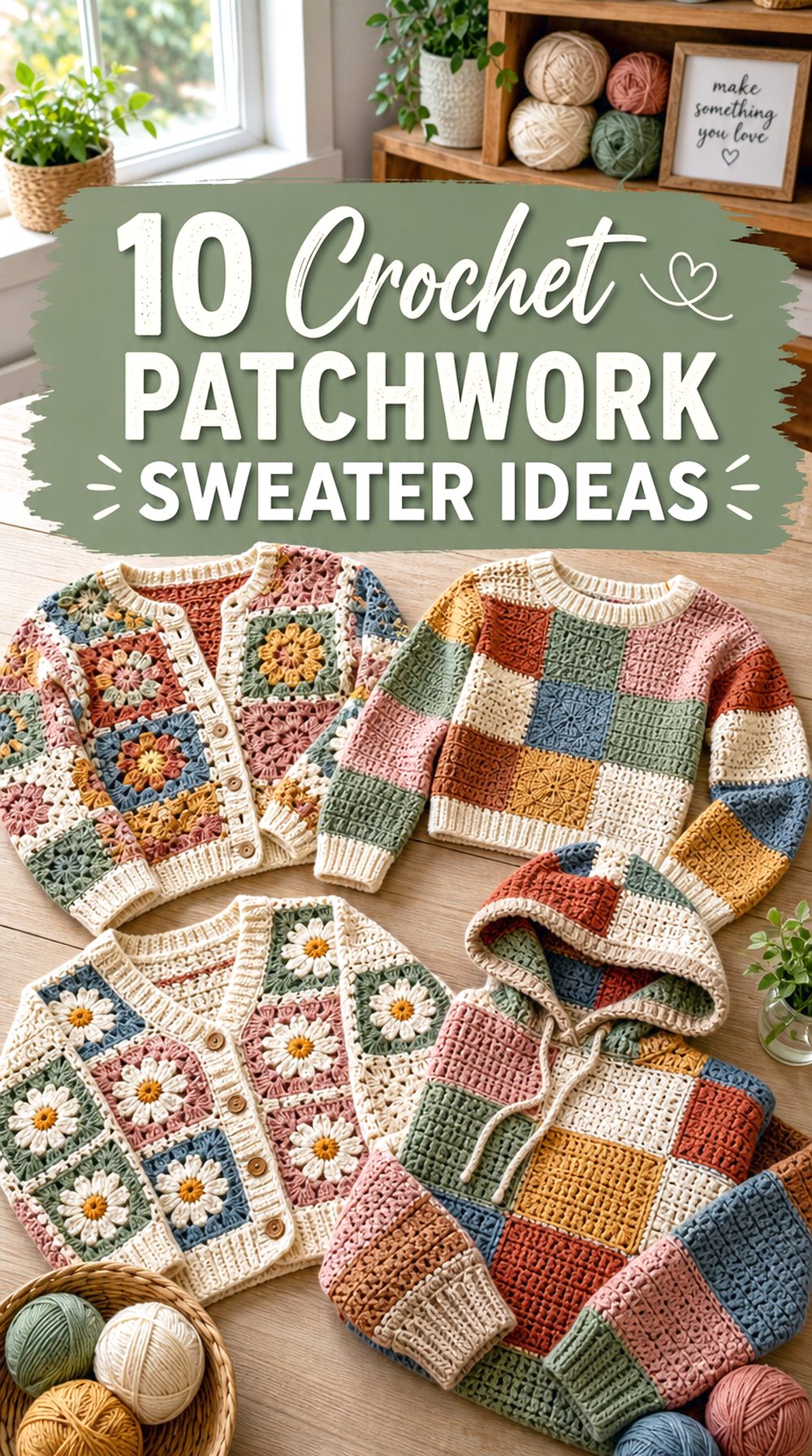 Crochet Patchwork Sweater Ideas