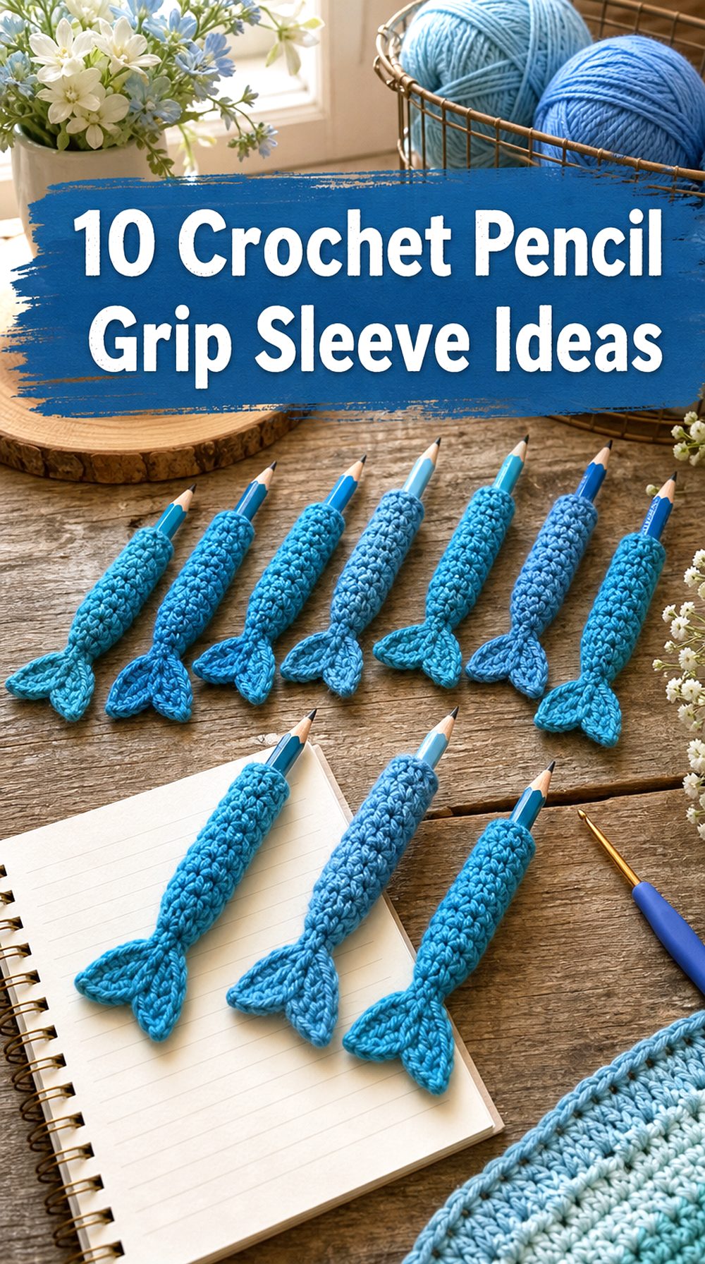 Crochet Pencil Grip Sleeve Ideas