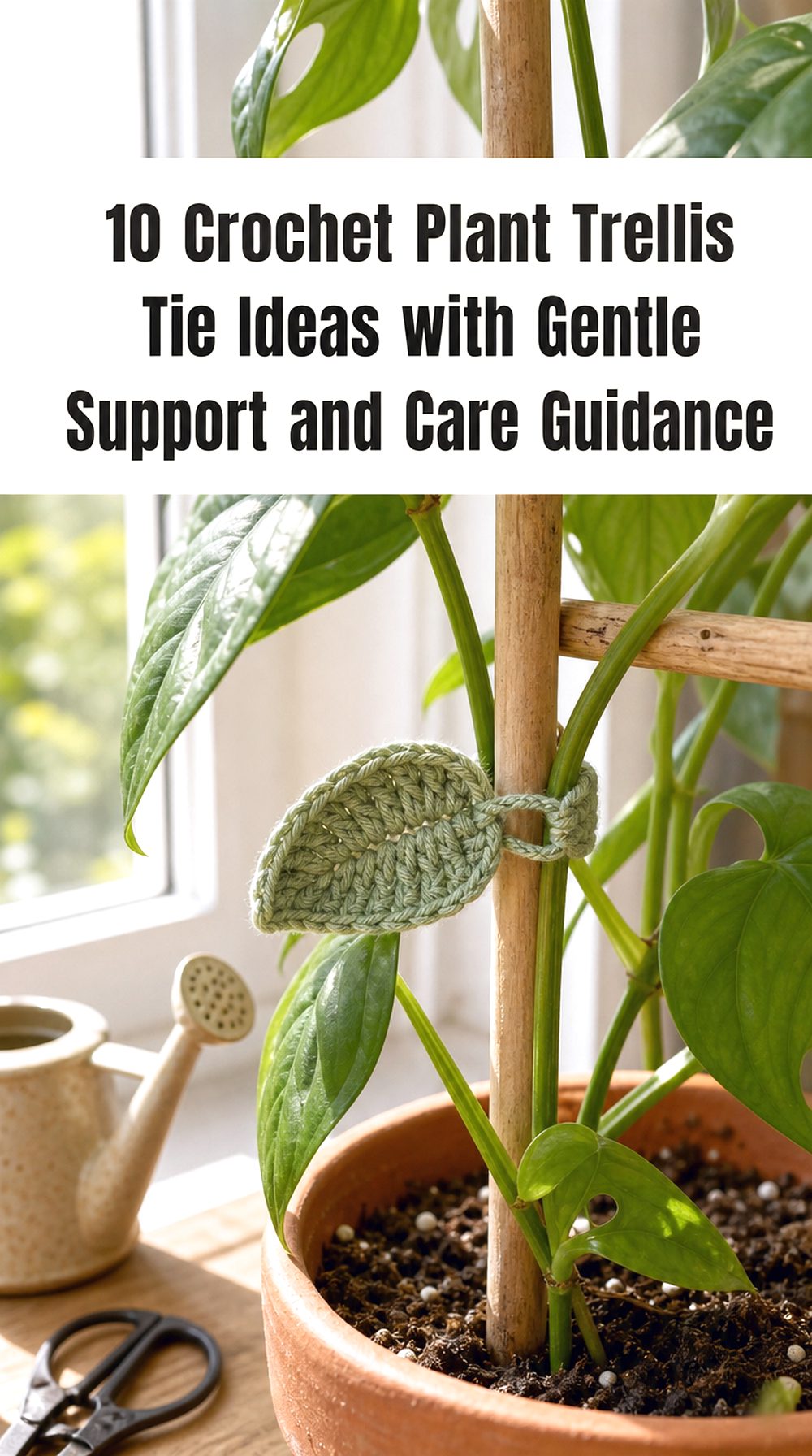 Crochet Plant Trellis Tie Ideas with Gentle Support and Care Guidance