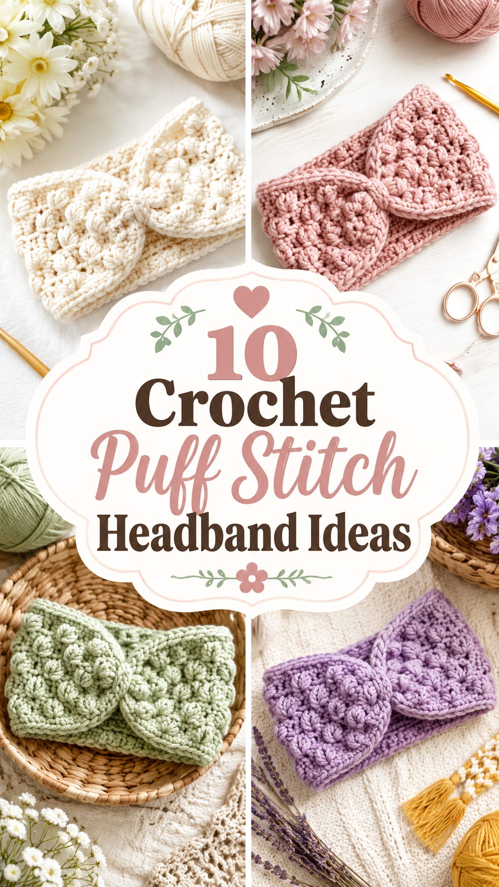 Crochet Puff Stitch Headband Ideas