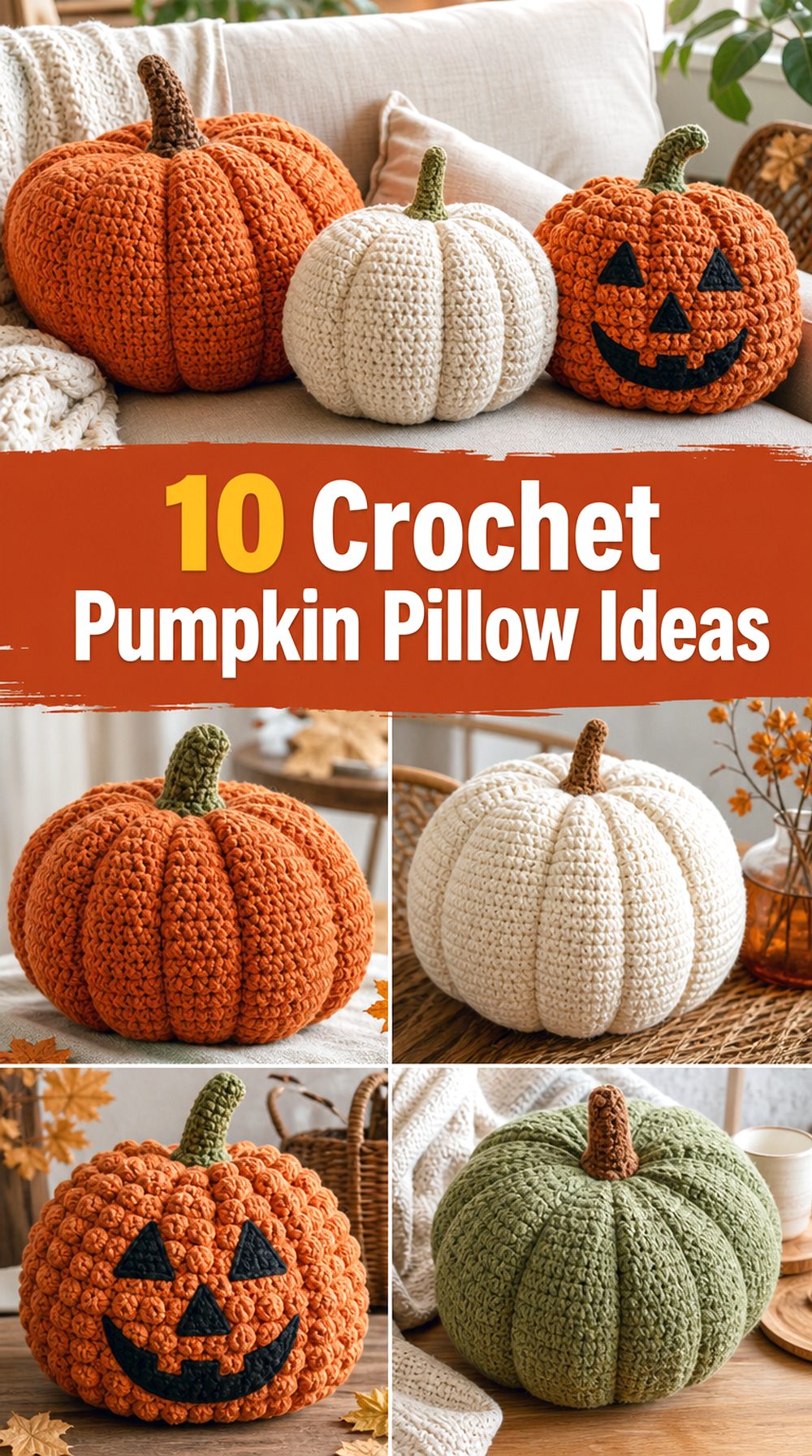 Crochet Pumpkin Pillow Ideas