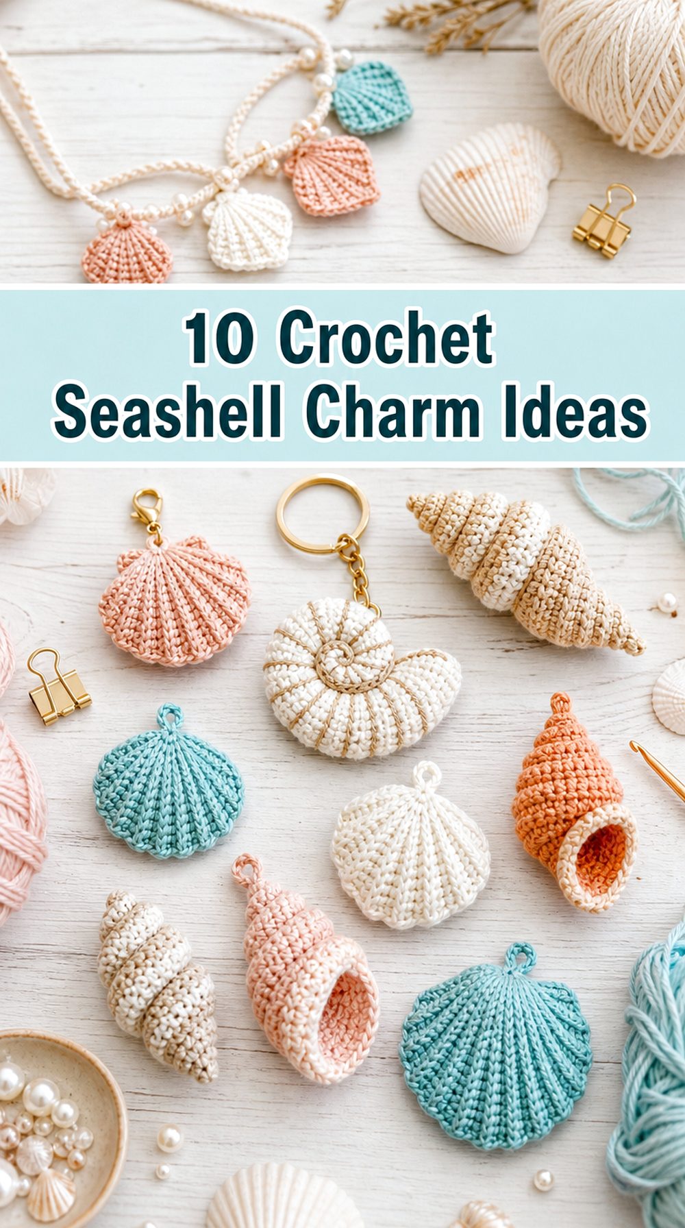 Crochet Seashell Charm Ideas