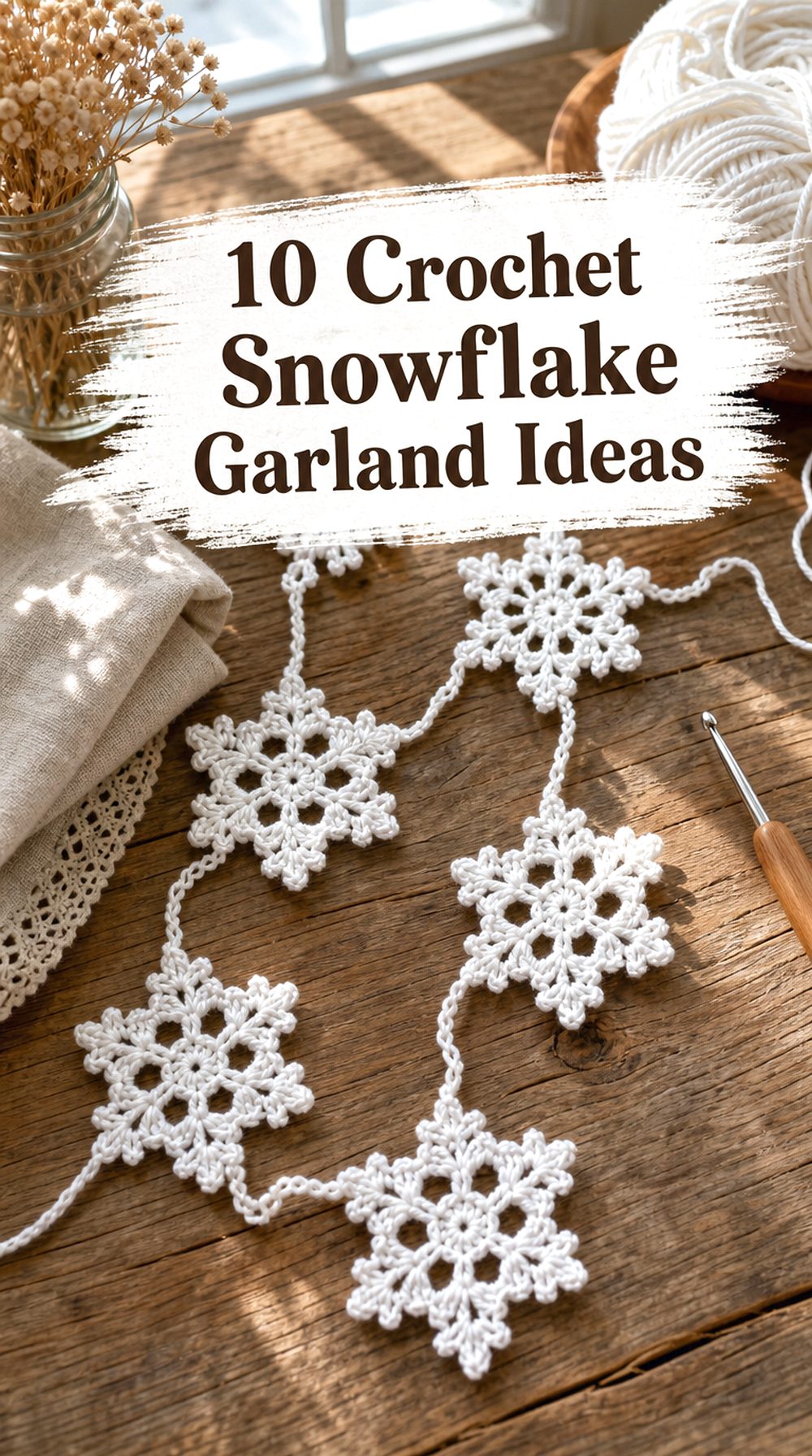 Crochet Snowflake Garland Ideas