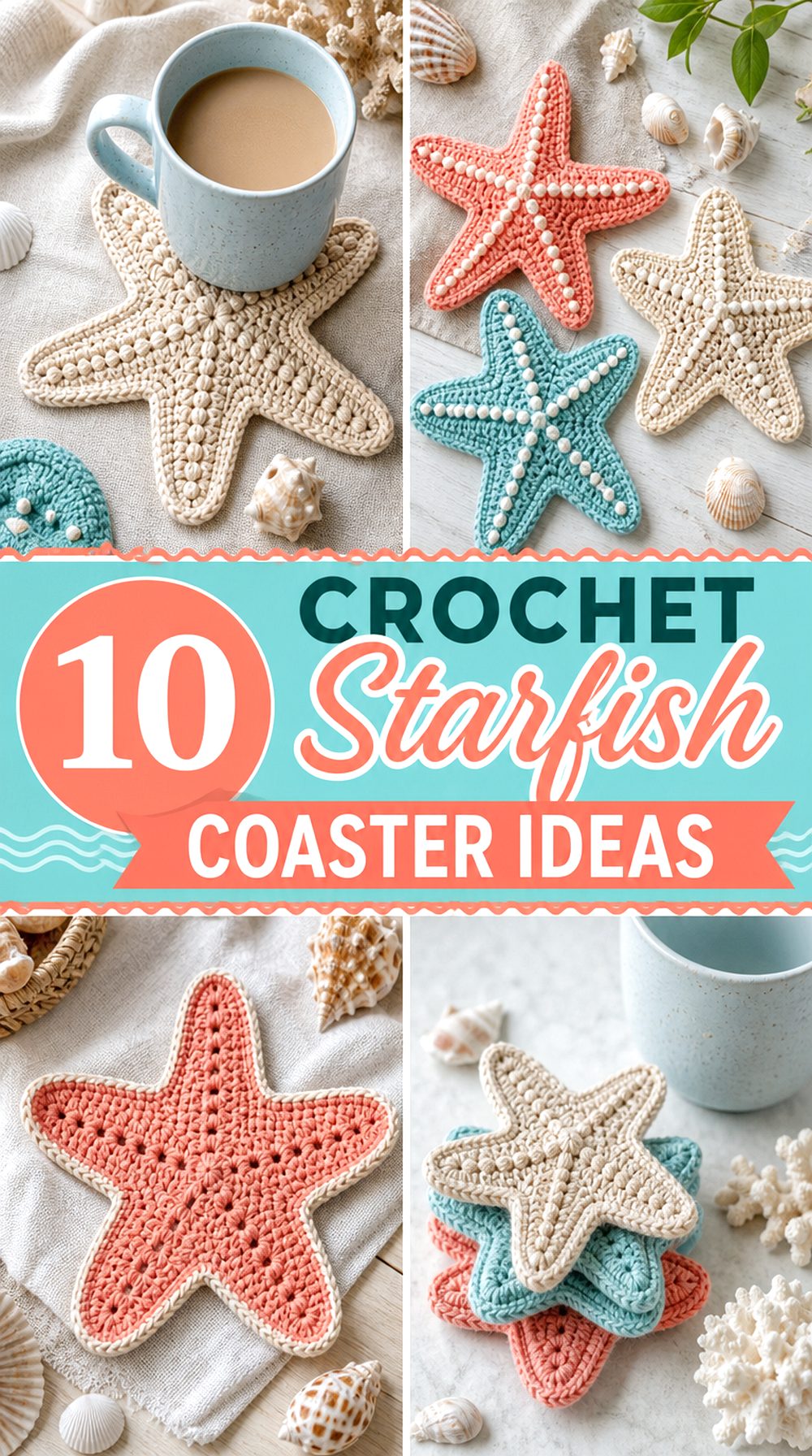 Crochet Starfish Coaster Ideas