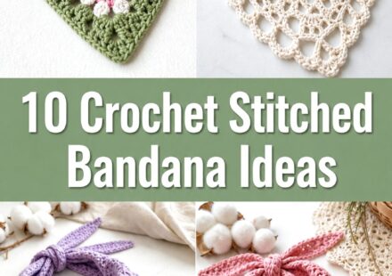 Crochet Stitched Bandana Ideas
