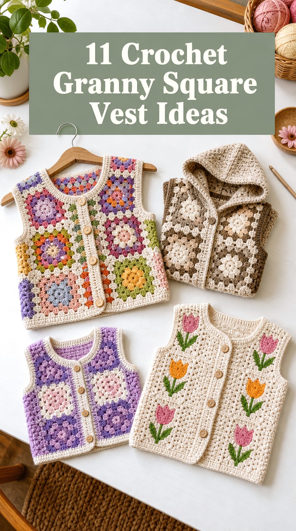 Crochet Granny Square Vest Ideas