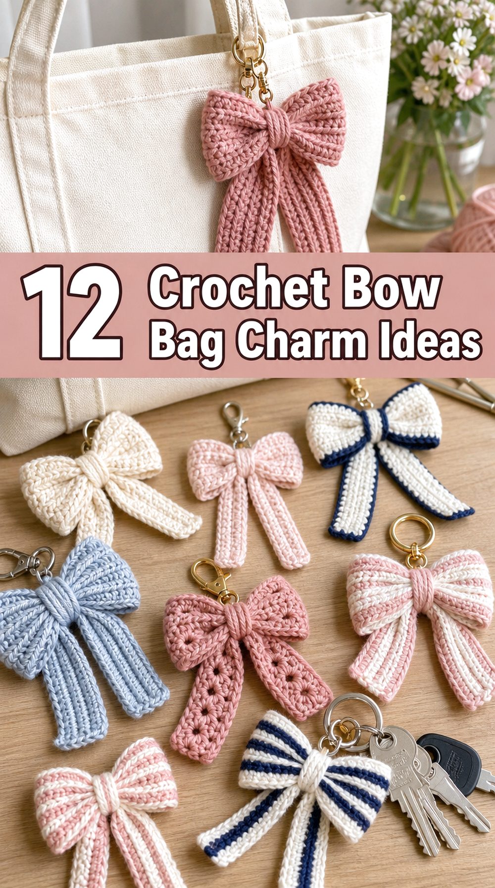 Crochet Bow Bag Charm Ideas