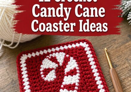 Crochet Candy Cane Coaster Ideas