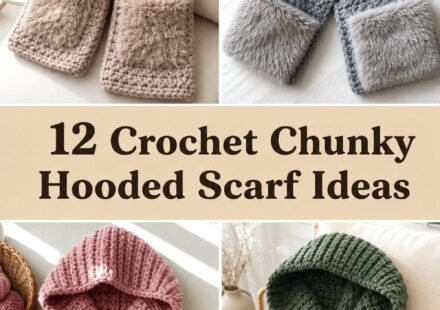 Crochet Chunky Hooded Scarf Ideas