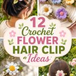 Crochet Flower Hair Clip Ideas