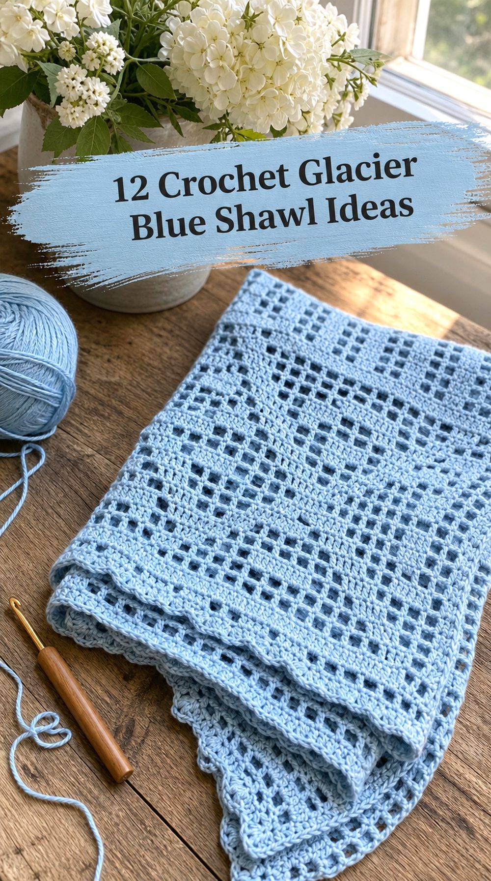 Crochet Glacier Blue Shawl Ideas