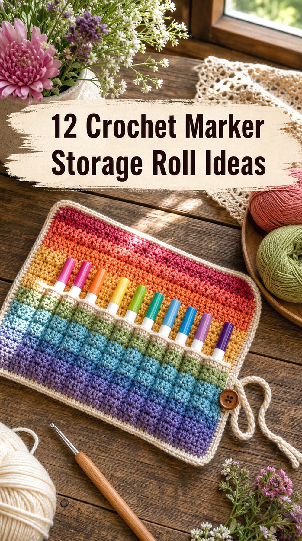 Crochet Marker Storage Roll Ideas