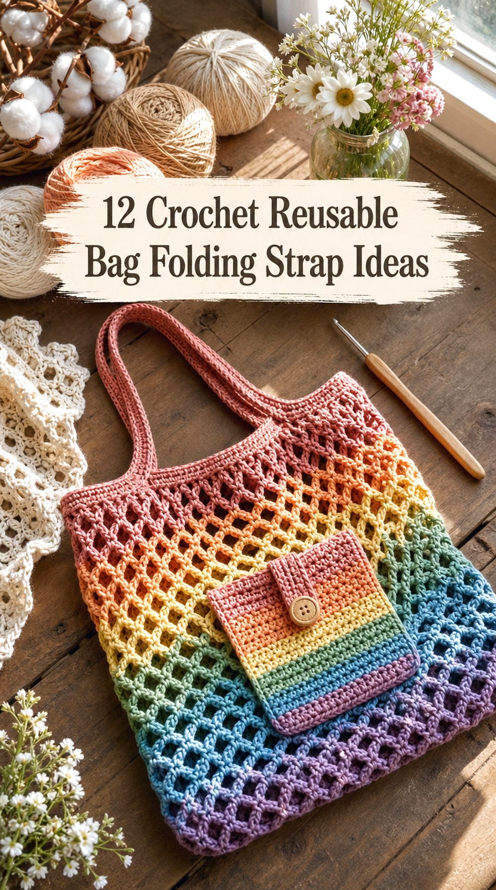 Crochet Reusable Bag Folding Strap Ideas