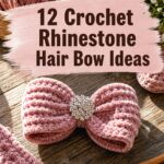 Crochet Rhinestone Hair Bow Ideas