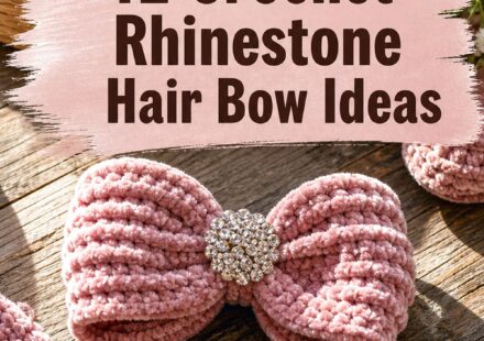 Crochet Rhinestone Hair Bow Ideas