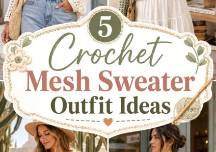 Crochet Mesh Sweater Outfit Ideas