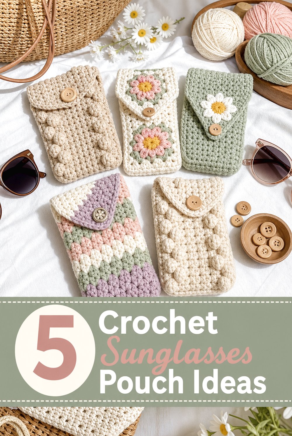 Crochet Sunglasses Pouch Ideas