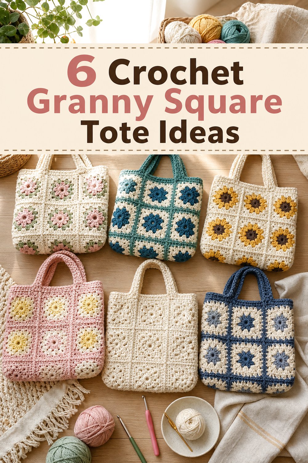 Crochet Granny Square Tote Ideas
