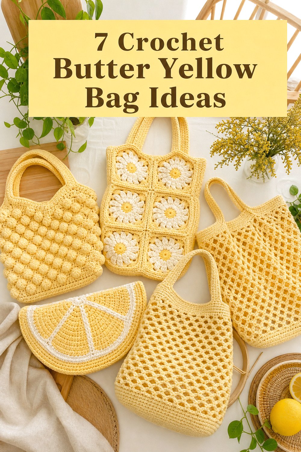 Crochet Butter Yellow Bag Ideas
