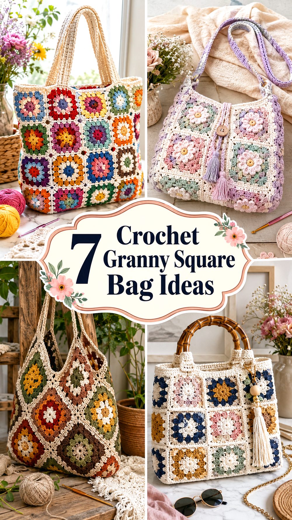 Crochet Granny Square Bag Ideas