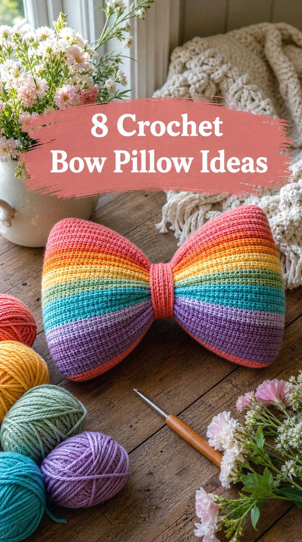 Crochet Bow Pillow Ideas