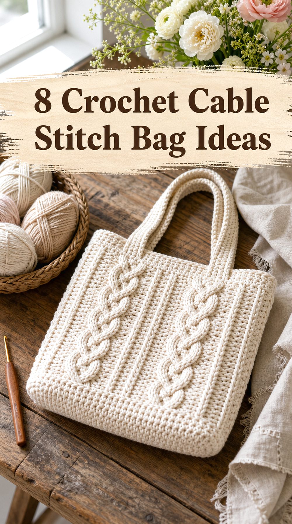 Crochet Cable Stitch Bag Ideas