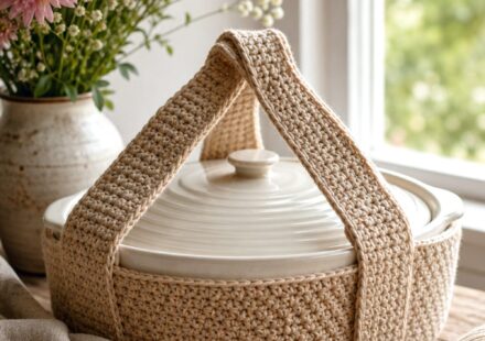 Crochet Casserole Lid Strap Ideas