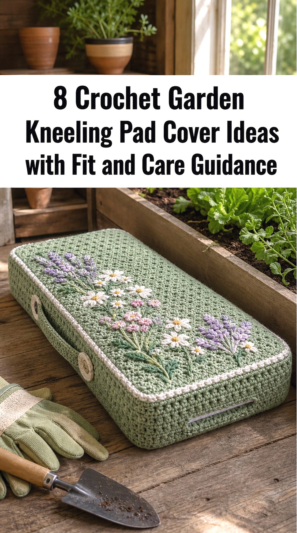 Crochet Garden Kneeling Pad Cover Ideas with Fit and Care Guidance