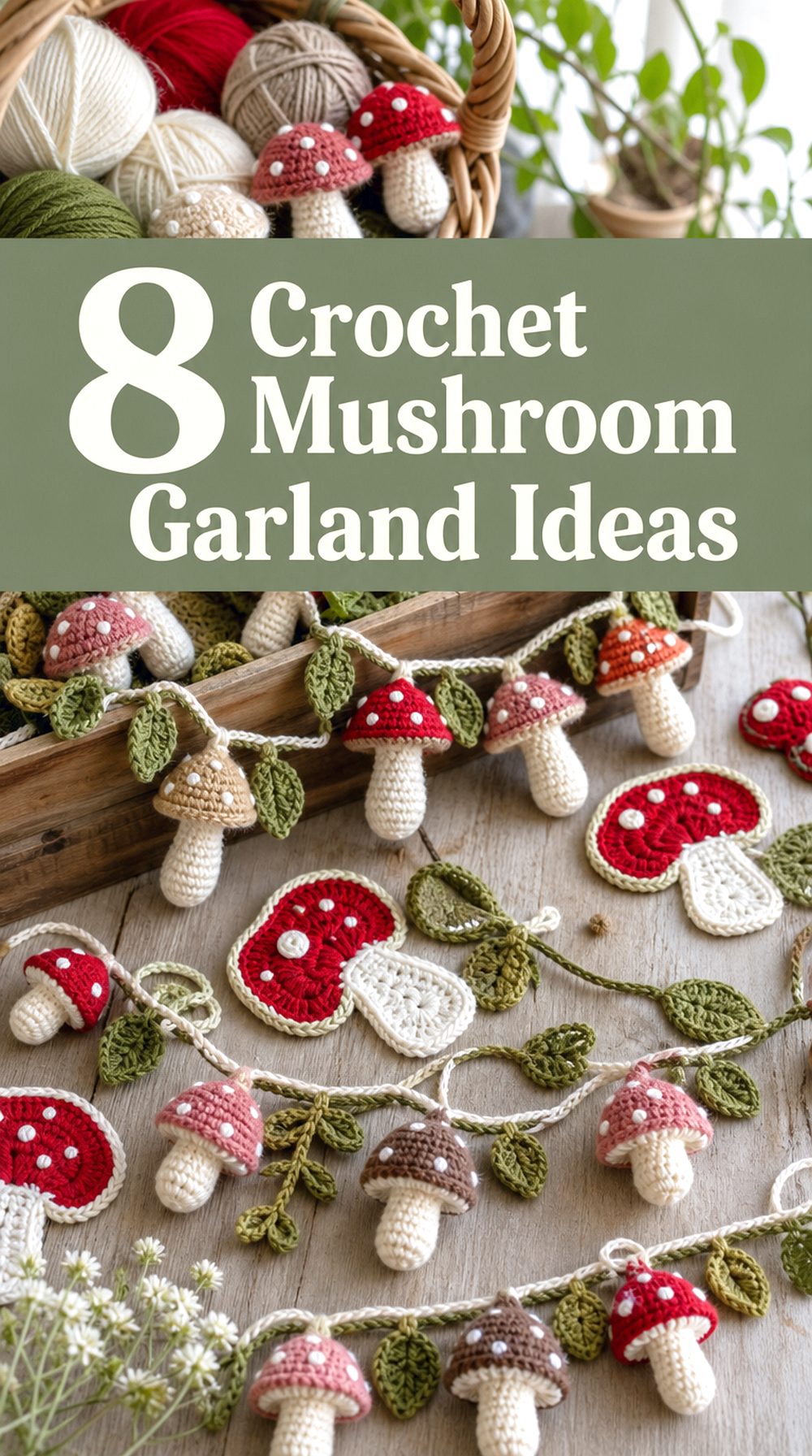 Crochet Mushroom Garland Ideas