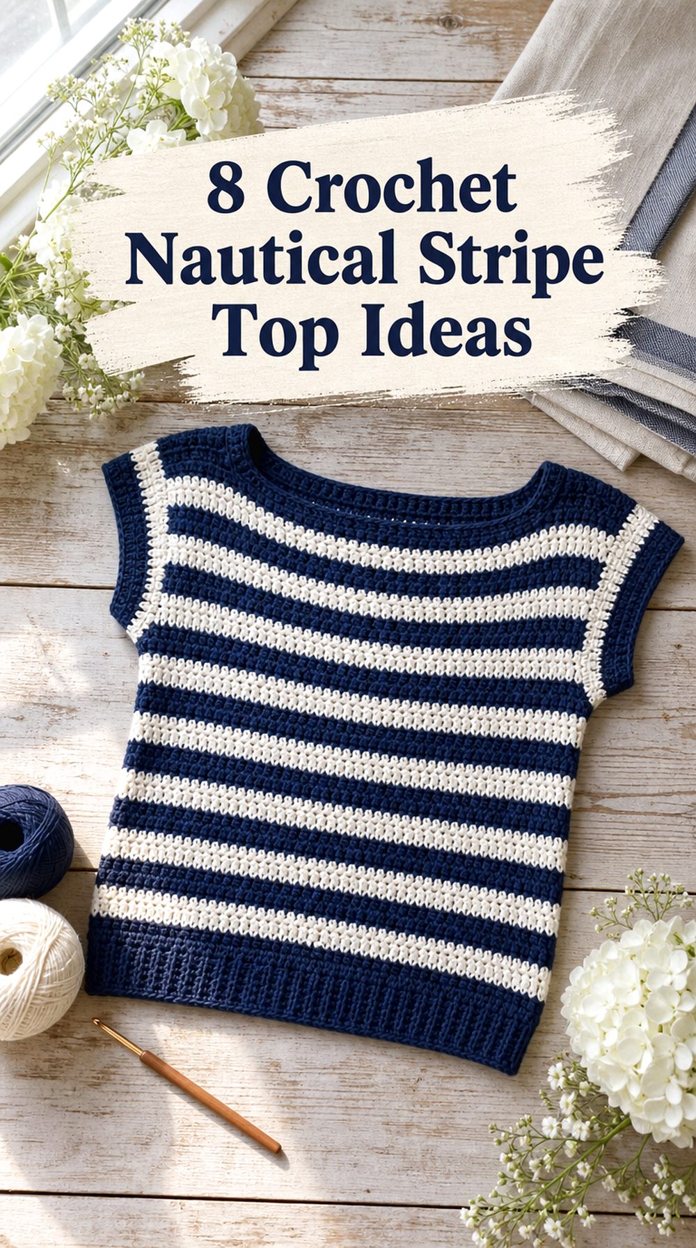 Crochet Nautical Stripe Top Ideas