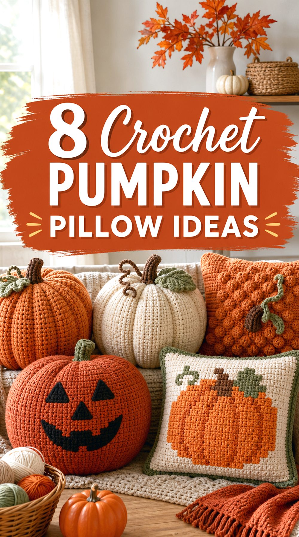 Crochet Pumpkin Pillow Ideas
