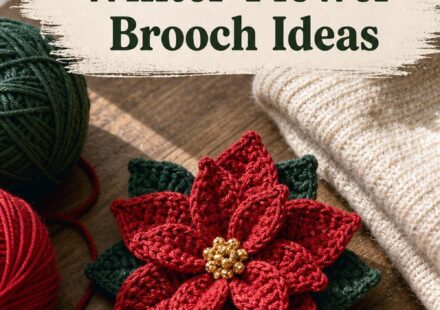 Crochet Winter Flower Brooch Ideas