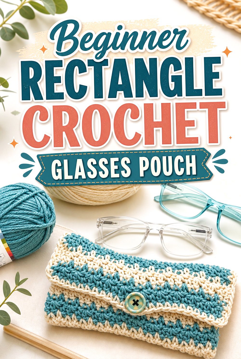 Beginner Rectangle Crochet Glasses Pouch