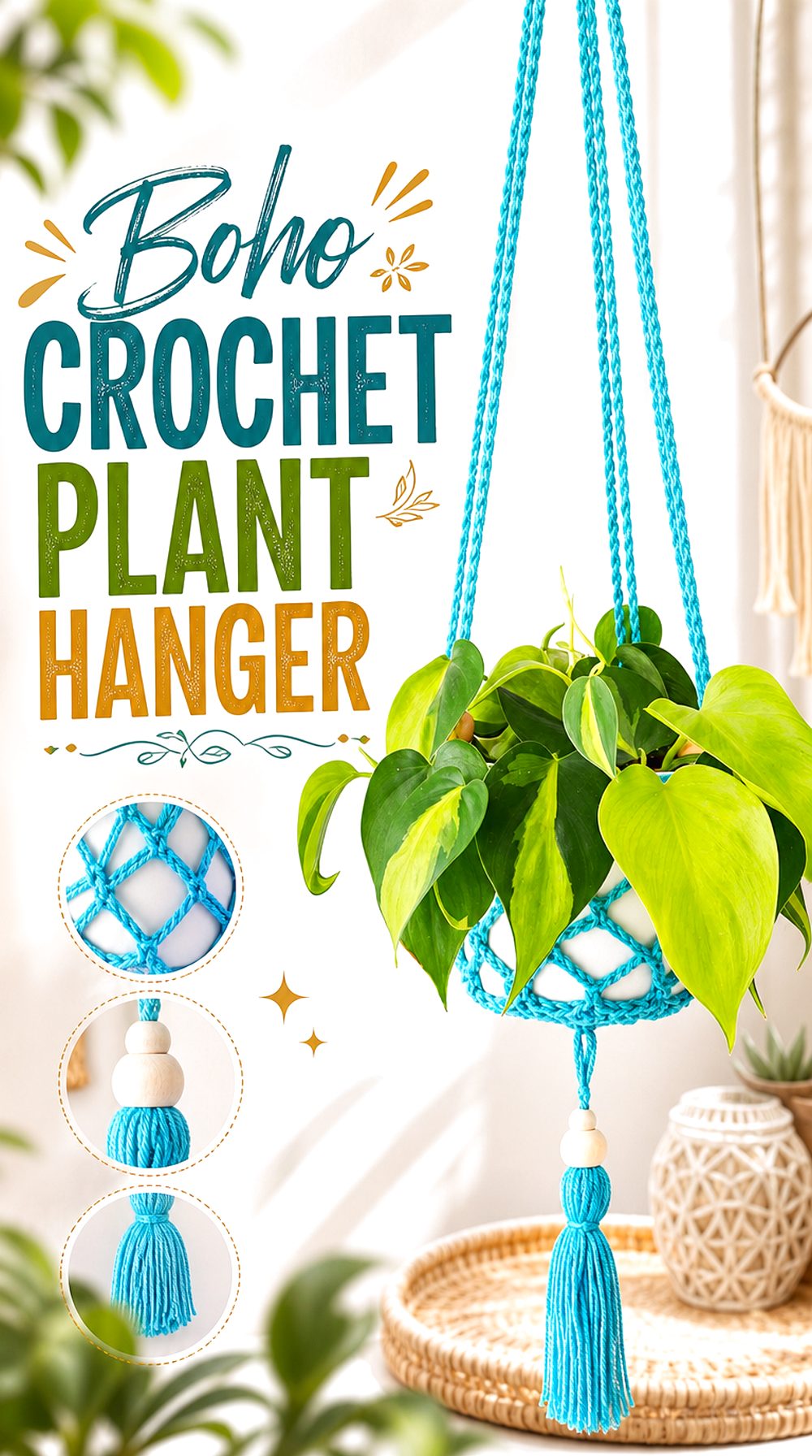 Boho Crochet Plant Hanger