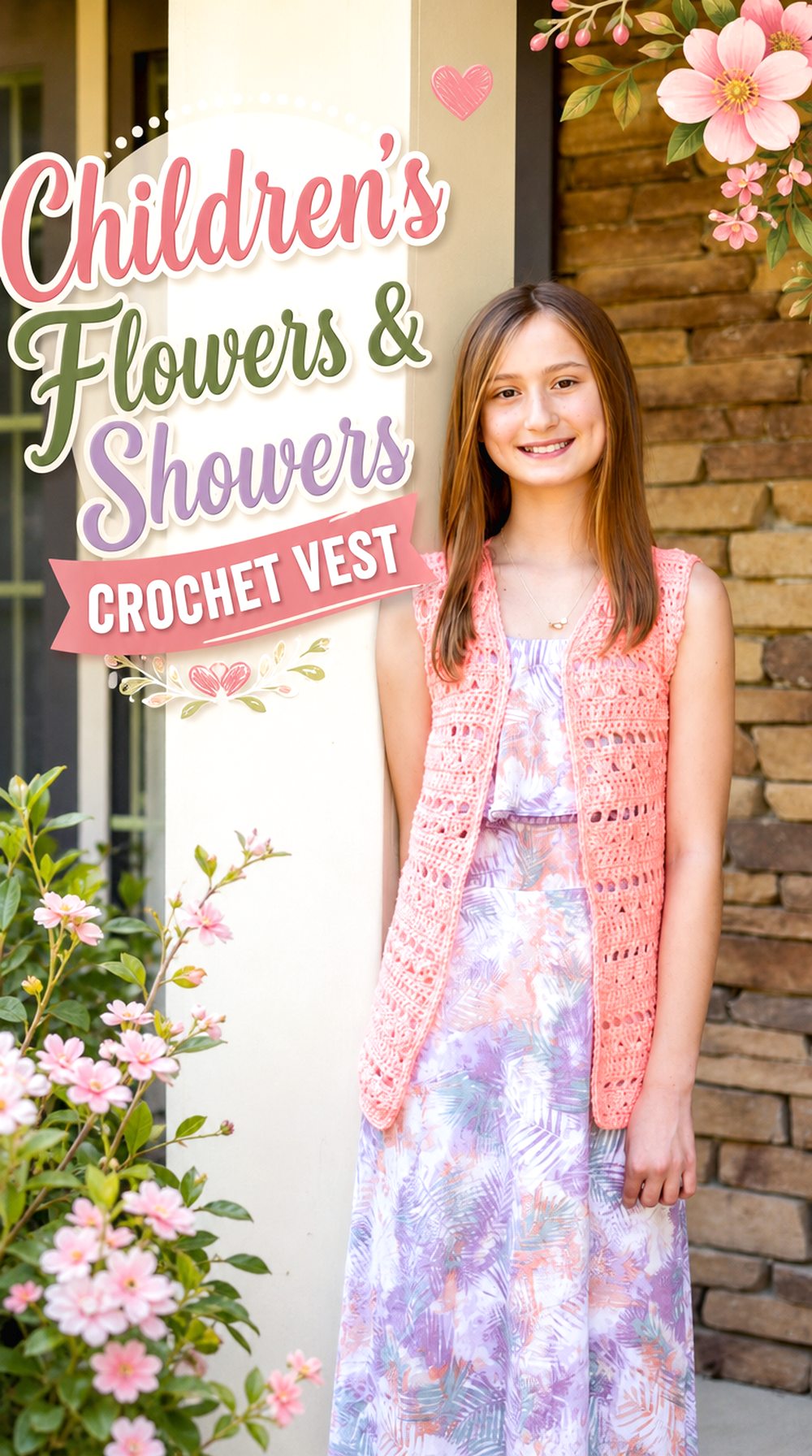 Children’s Flowers & Showers Crochet Vest