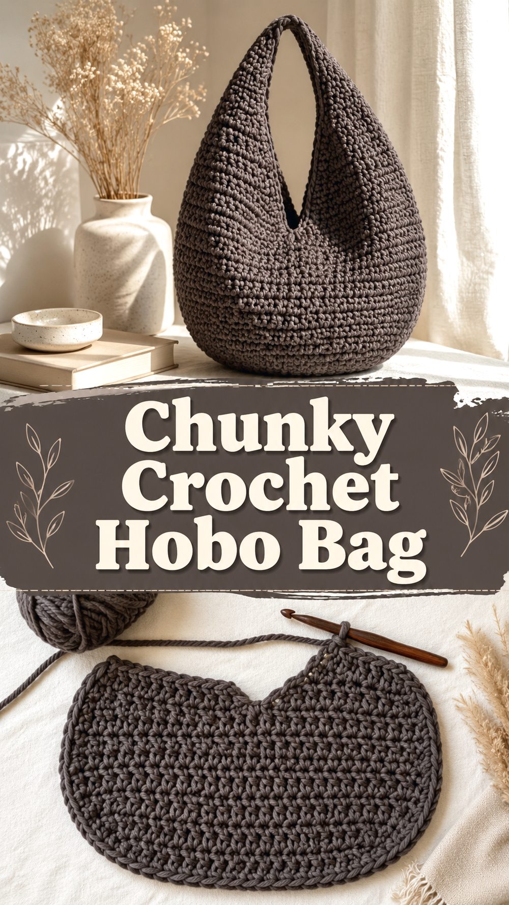 Chunky Crochet Hobo Bag