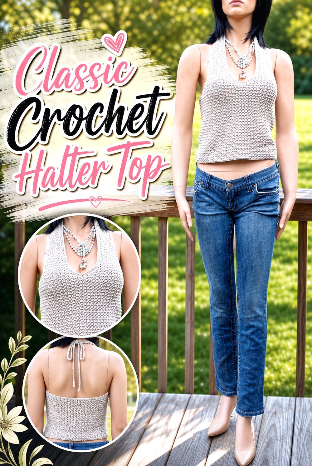 Classic Crochet Halter Top