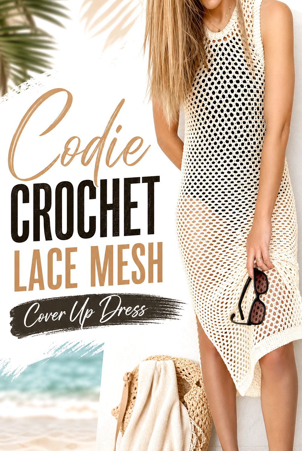 Codie Crochet Lace Mesh Cover Up Dress