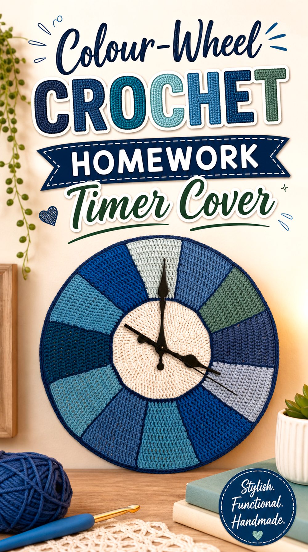 Colour Wheel Crochet Homework Timer Cover