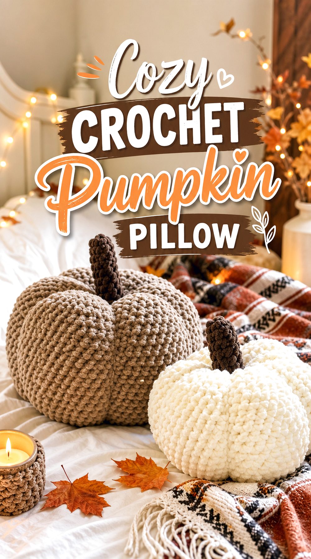 Cozy Crochet Pumpkin Pillow