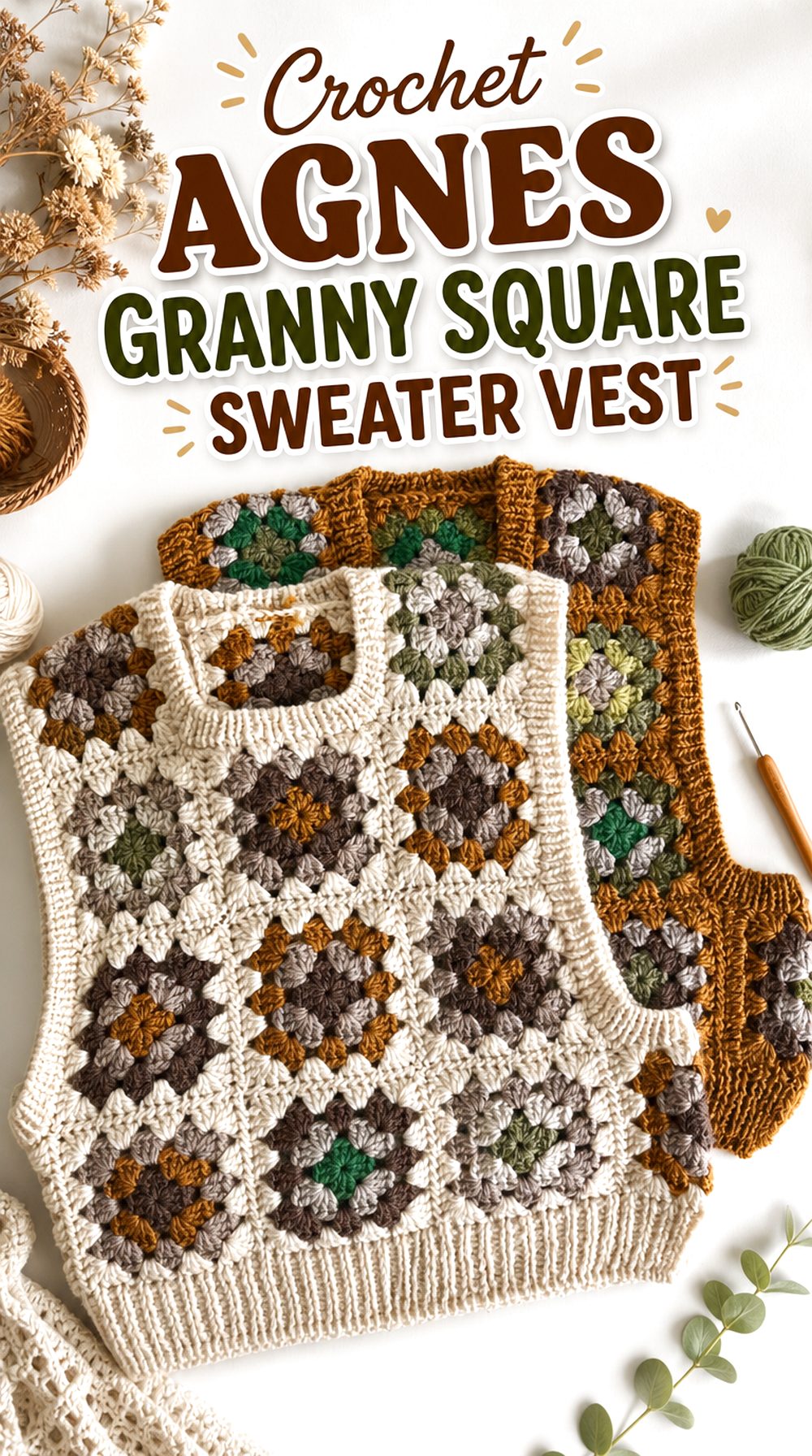 Crochet Agnes Granny Square Sweater Vest