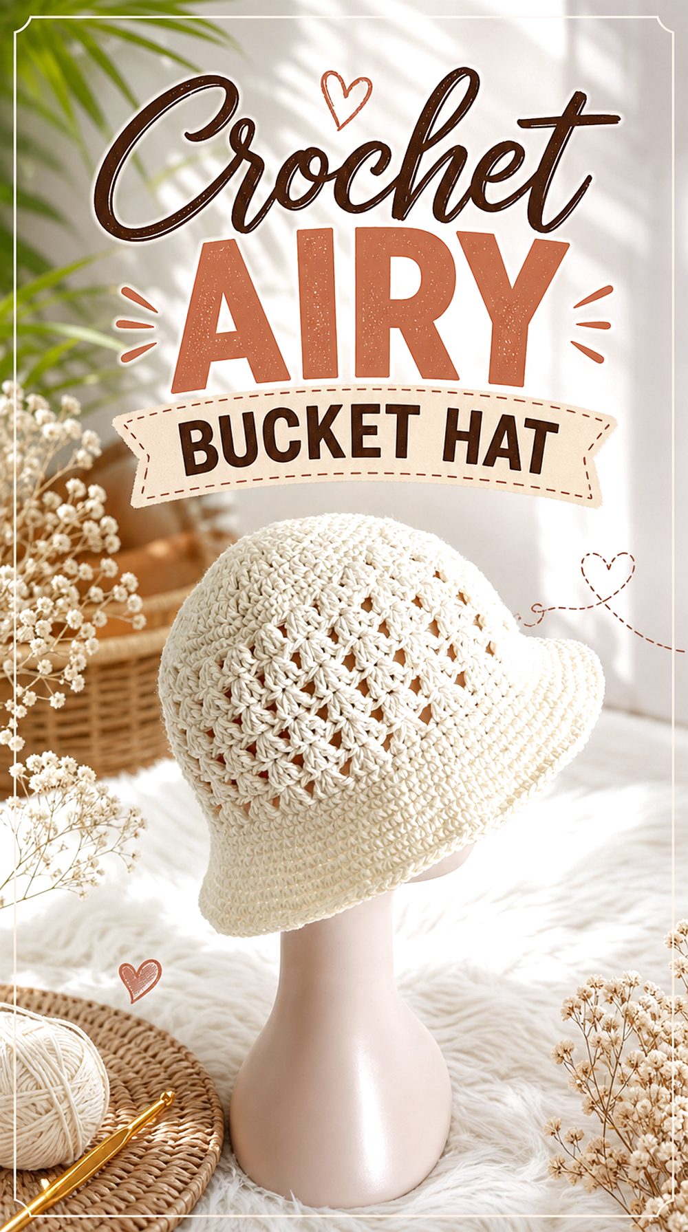 Crochet Airy Bucket Hat