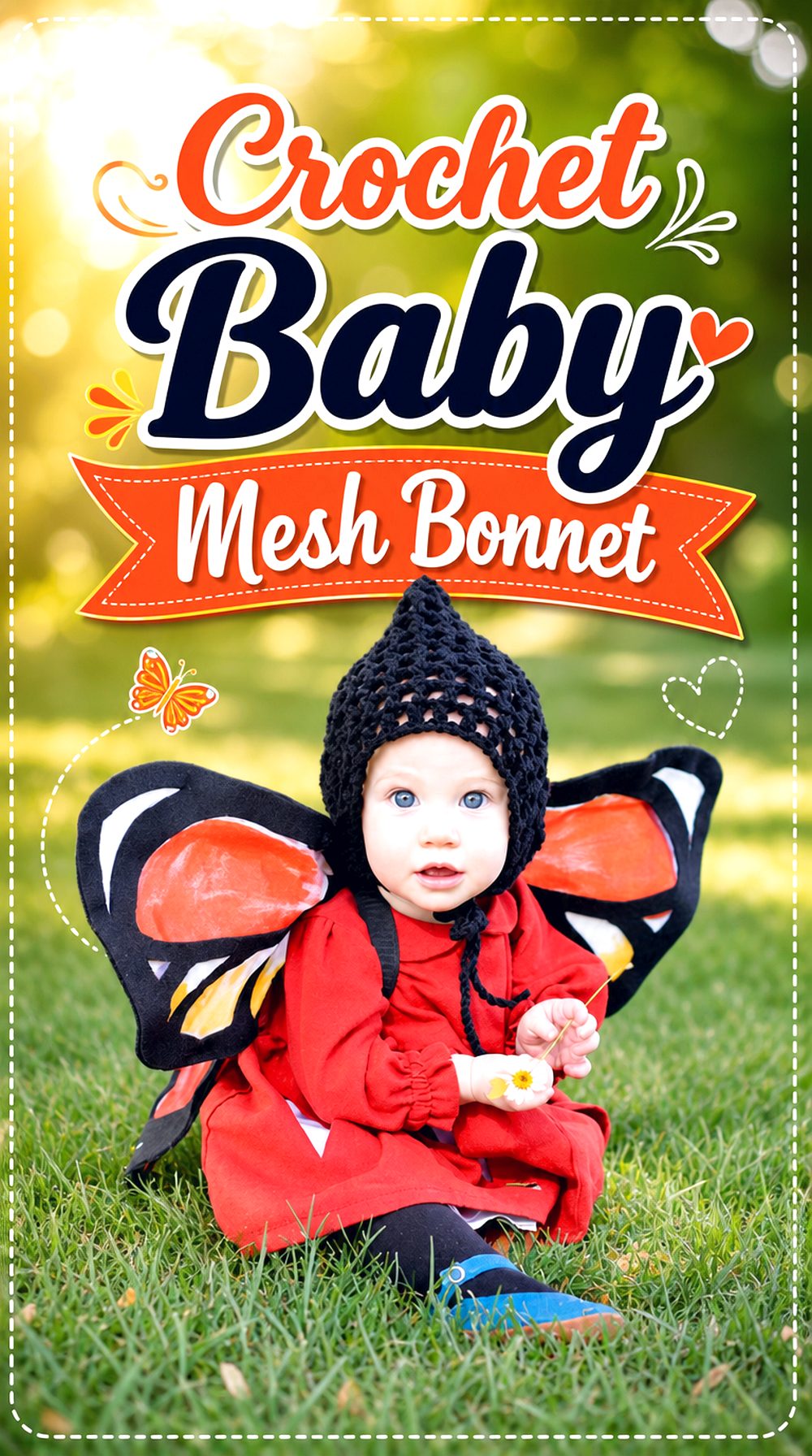 Crochet Baby Mesh Bonnet