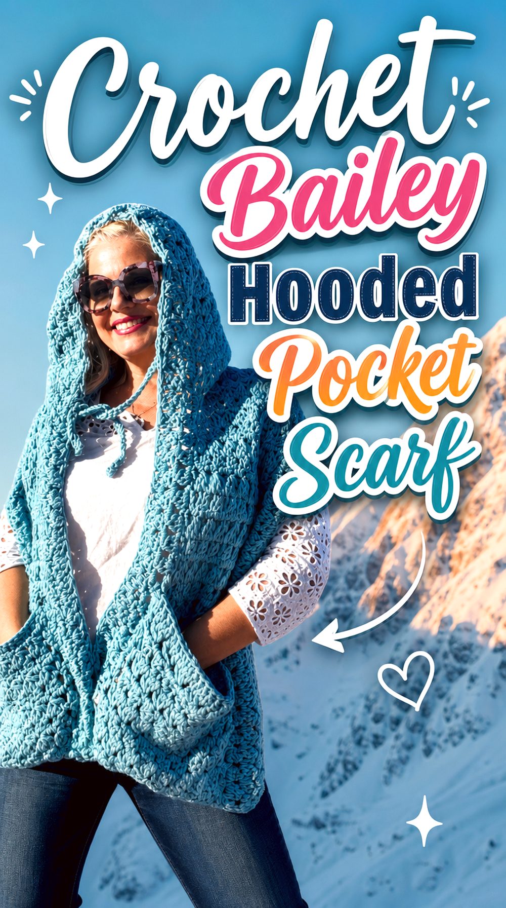 Crochet Bailey Hooded Pocket Scarf