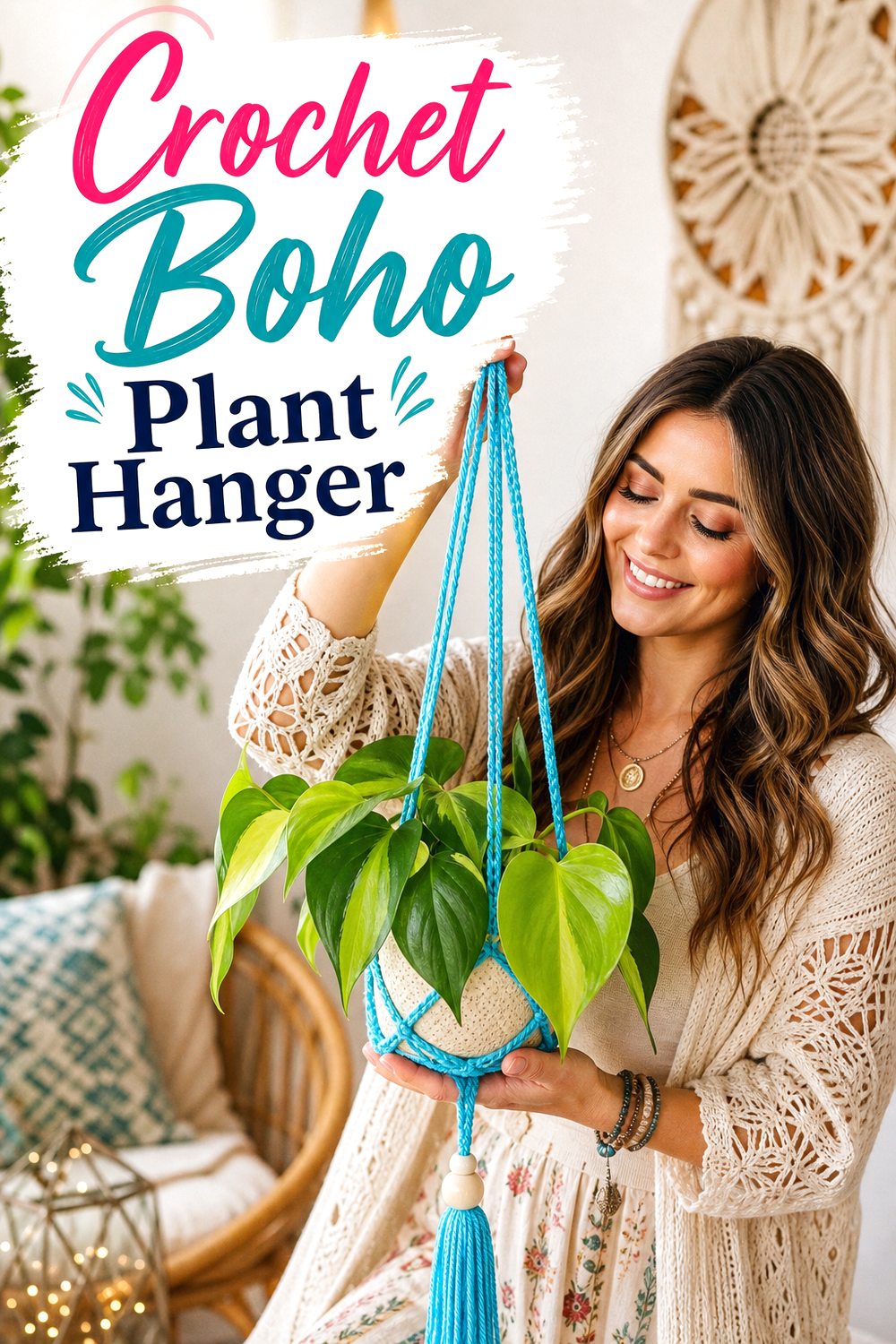 Crochet Boho Plant Hanger