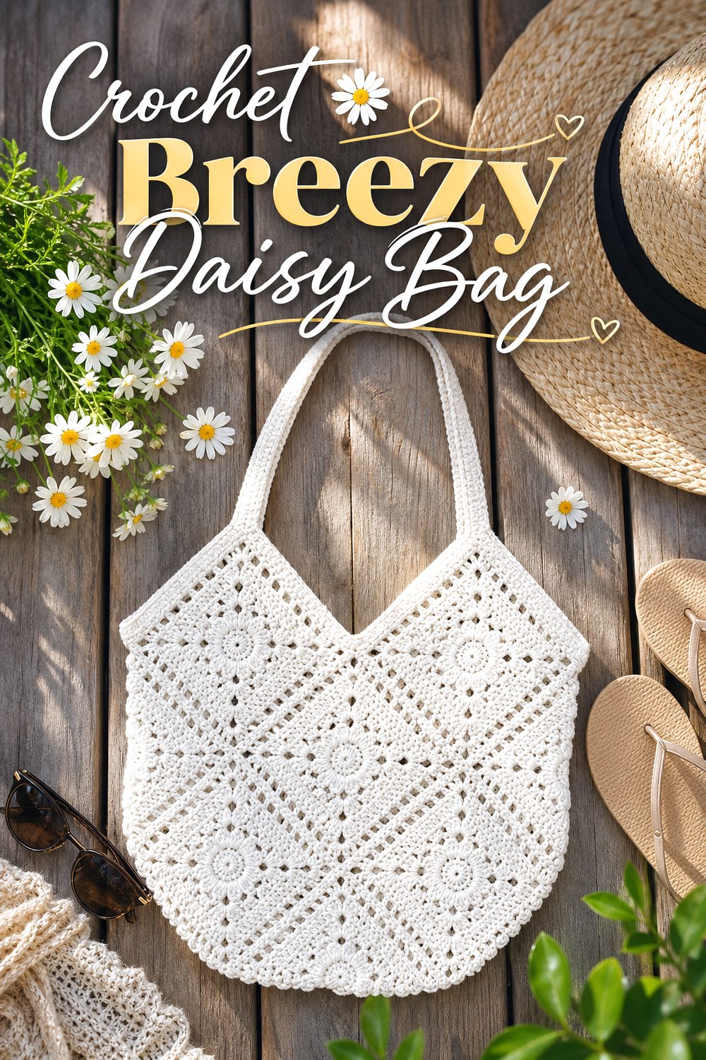 Crochet Breezy Daisy Bag